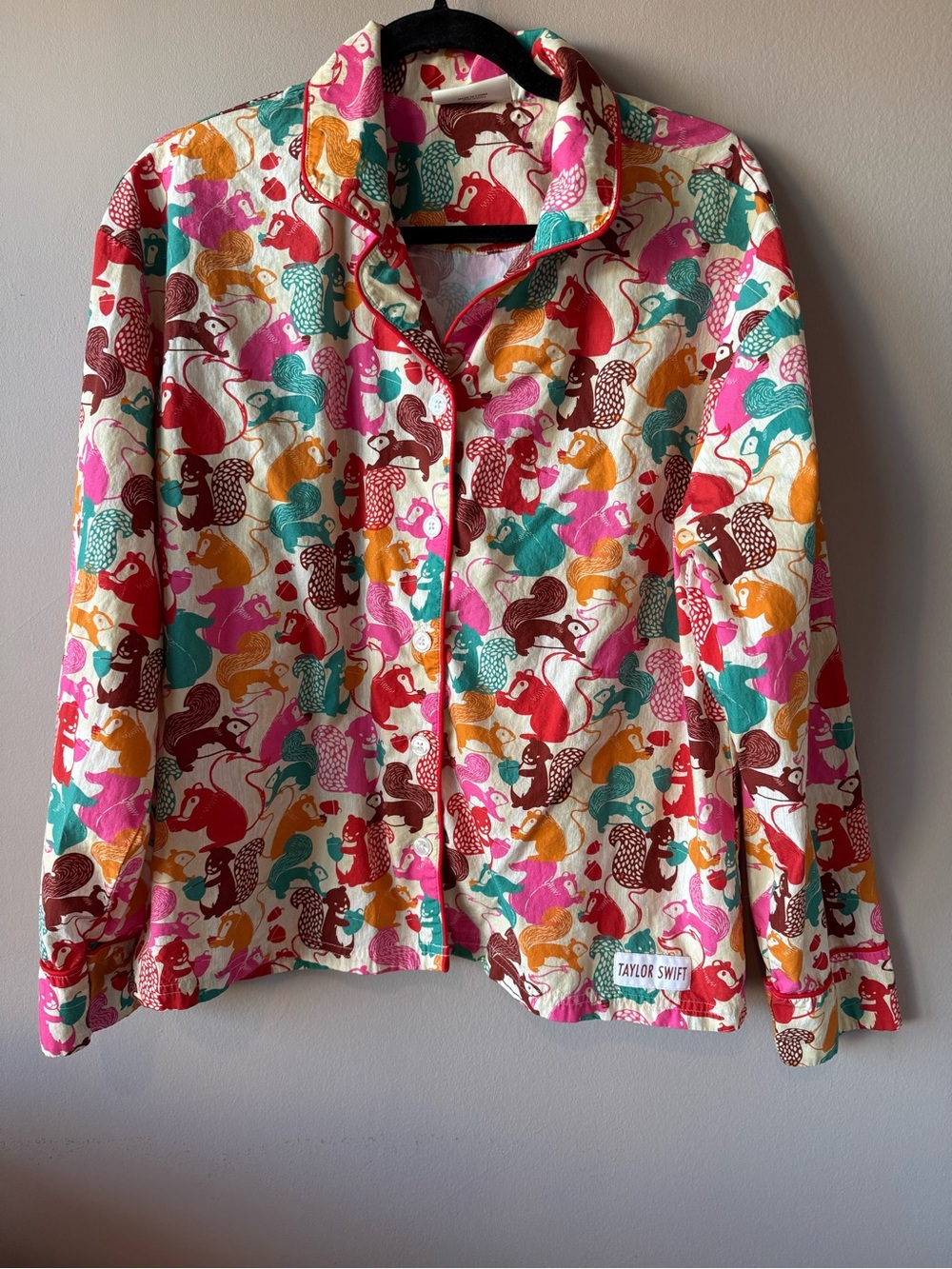 Taylor Swift Official RED Taylor’s‎ Version Women’s Squirrel Pajama Top Small
